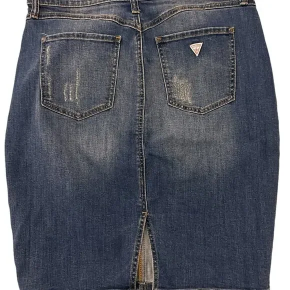 Guess Vintage 80s Acid Denim Skirt, size 30 - Picture 6 of 6